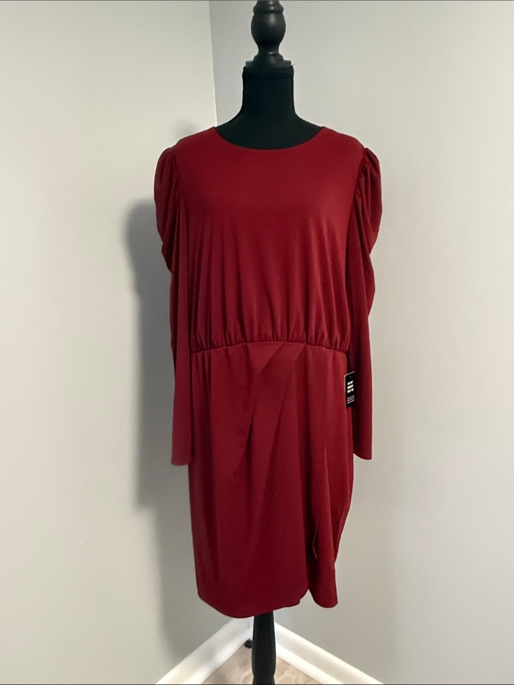 Express Burgundy Long Sleeve Dress